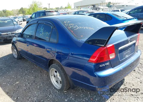 2001 Honda Civic Ex из США, поврежденный, VIN 1HGES26741L057237